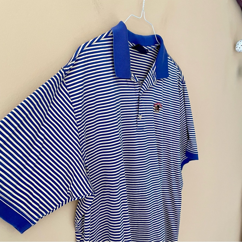 🔻LAST CHANCE🔻 BOBBY JONES Players Men’s Vintage Seminole Cotton Polo Blue Yellow - Picture 5 of 9